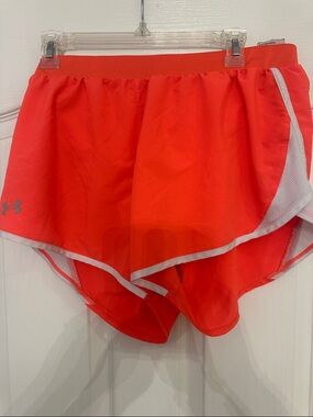 Under Armour Women's Bright Coral Athletic Running Shorts